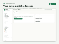 JSON and CSV import and export
